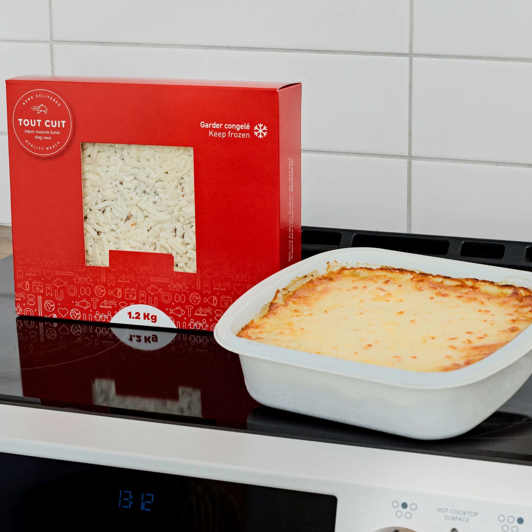 Repas familial de lasagne